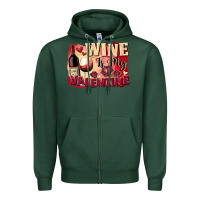 Sports Green Wine is my Valentine's Day Zipper Hoodie - FaDigitalArtStudio