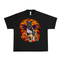 Black halloween pitbull dog Urban Heavy Tee - RanaPortraitStore
