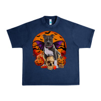 Navy halloween pitbull dog Urban Heavy Tee - RanaPortraitStore