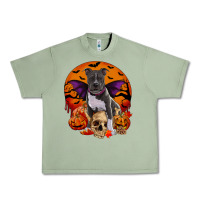 Oil Green halloween pitbull dog Urban Heavy Tee - RanaPortraitStore