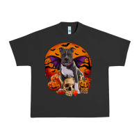 Pigment Black halloween pitbull dog Urban Heavy Tee - RanaPortraitStore