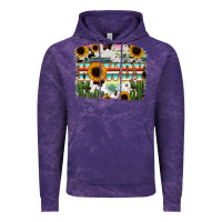 Cloud Purple Howdy Serape And Sunflower Vintage Hoodie - RanaPortraitStore