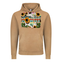 Vintage Camel Howdy Serape And Sunflower Vintage Hoodie - RanaPortraitStore