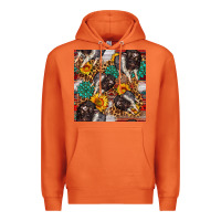 Carrot baby hampshire pig sunflowers seamless pattern Premium Hoodie - FaDigitalArtStudio