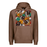 Chestnut baby hampshire pig sunflowers seamless pattern Premium Hoodie - FaDigitalArtStudio