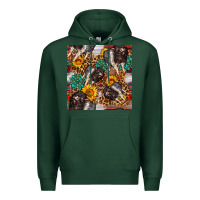 Sports Green baby hampshire pig sunflowers seamless pattern Premium Hoodie - FaDigitalArtStudio