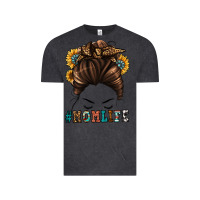 Vintage Black mom life messy bun Vintage Tee - Jasminsmagicworld