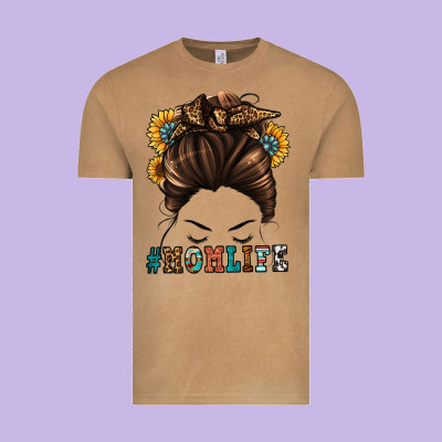 Mom Life Messy Bun Vintage Tee Designed By Jasminsmagicworld