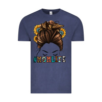 Vintage Denim mom life messy bun Vintage Tee - Jasminsmagicworld