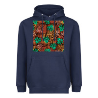 Navy fall leaves seamless pattern Heavyweight Hoodie - BundleAndBundleShop