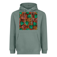Sage fall leaves seamless pattern Heavyweight Hoodie - BundleAndBundleShop