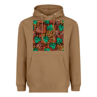 Toasted Coconut fall leaves seamless pattern Heavyweight Hoodie - BundleAndBundleShop