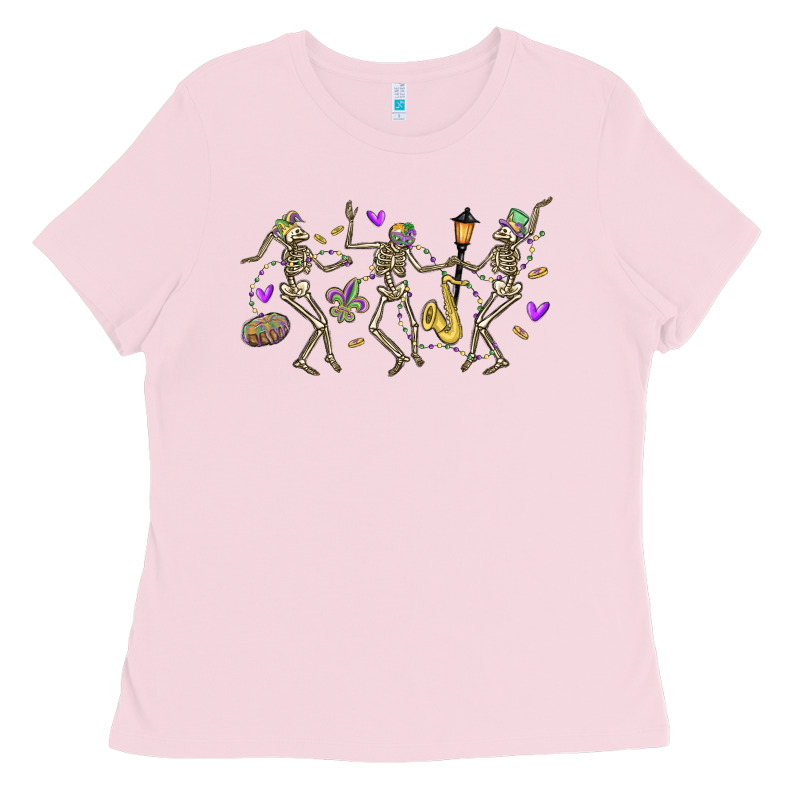 Dancing Skeletons Mardi Gras Ladies Tee by MaliasSmallBusiness | Teevron