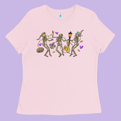 Dancing Skeletons Mardi Gras Ladies Tee Designed By Maliassmallbusiness