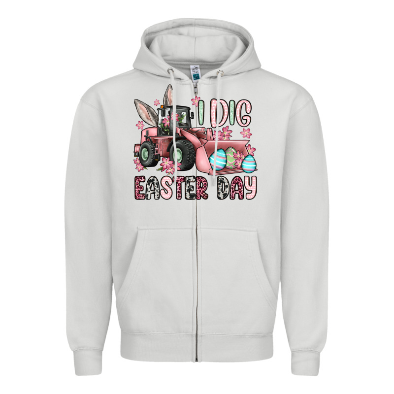 I Dig Easter Day Zipper Hoodie by OliviaCreatesArt | Teevron