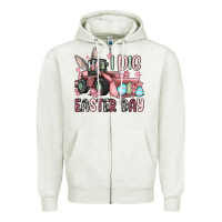 Oatmeal Heather I dig Easter Day Zipper Hoodie - OliviaCreatesArt