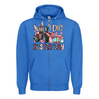 True Royal I dig Easter Day Zipper Hoodie - OliviaCreatesArt