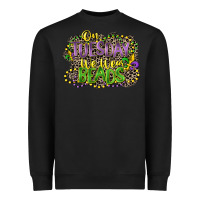 Black on tuesday we wear beads Heavyweight Sweatshirt - CowGirlArtShop