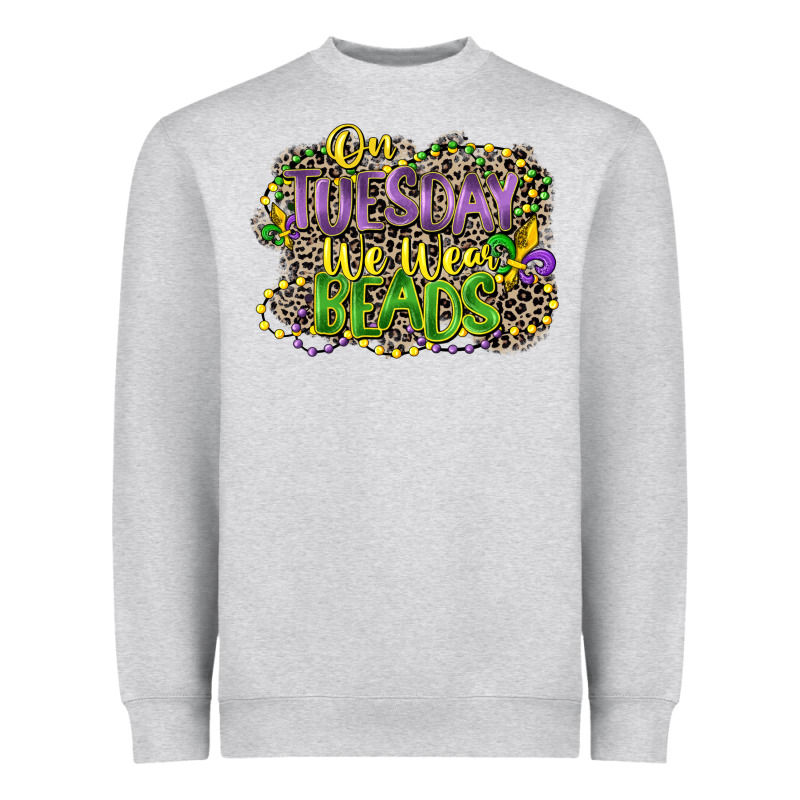 On Tuesday We Wear Beads Heavyweight Sweatshirt by CowGirlArtShop | Teevron