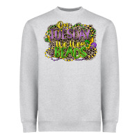 Heather Grey on tuesday we wear beads Heavyweight Sweatshirt - CowGirlArtShop