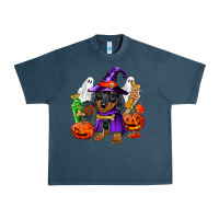 Halloween Dachshund Puppy Dog Urban Heavy Tee | Teevron
