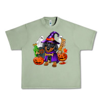 Oil Green Halloween dachshund puppy dog Urban Heavy Tee - RanaPortraitStore