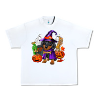 White Halloween dachshund puppy dog Urban Heavy Tee - RanaPortraitStore