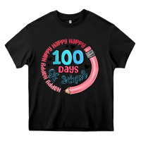 Black happy 100 days of school Heavy Core Tee - MaliasSmallBusiness