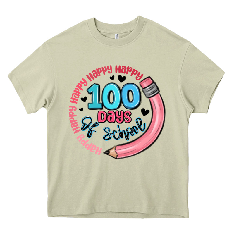 Happy 100 Days Of School Heavy Core Tee by MaliasSmallBusiness | Teevron