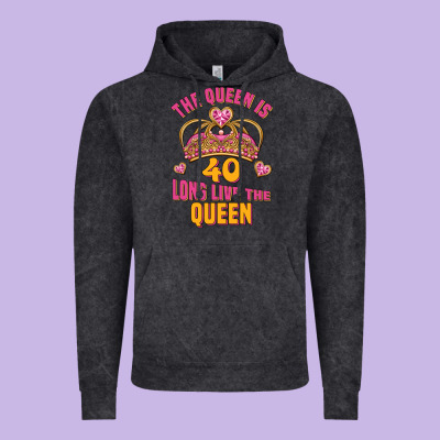 The Queen Is 40 Long Live The Queen Vintage Hoodie Designed By Jasminsmagicworld