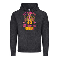 Vintage Black the queen is 40 long live the queen Vintage Hoodie - Jasminsmagicworld