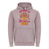 Vintage Zinc the queen is 40 long live the queen Vintage Hoodie - Jasminsmagicworld