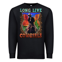 Black long live cowgirls Premium Sweatshirt - FaDigitalArtStudio