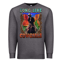 Charcoal Heather long live cowgirls Premium Sweatshirt - FaDigitalArtStudio