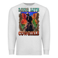 Oatmeal Heather long live cowgirls Premium Sweatshirt - FaDigitalArtStudio