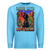 Ocean Blue long live cowgirls Premium Sweatshirt - FaDigitalArtStudio