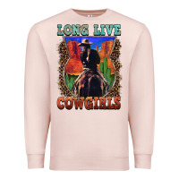 Pale Pink long live cowgirls Premium Sweatshirt - FaDigitalArtStudio
