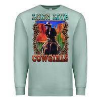 Seafoam long live cowgirls Premium Sweatshirt - FaDigitalArtStudio