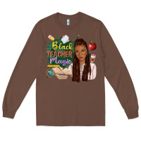 Chestnut black teacher magic with afro Long Sleeve Tee - NancyCooperArtShop