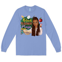 Colony Blue black teacher magic with afro Long Sleeve Tee - NancyCooperArtShop