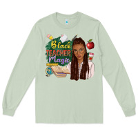 Matcha black teacher magic with afro Long Sleeve Tee - NancyCooperArtShop