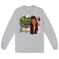 Moon Dust black teacher magic with afro Long Sleeve Tee - NancyCooperArtShop