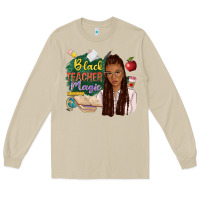 Mushroom black teacher magic with afro Long Sleeve Tee - NancyCooperArtShop