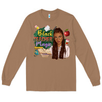 Toasted Coconut black teacher magic with afro Long Sleeve Tee - NancyCooperArtShop