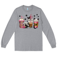Heather Grey cat mom coffee Long Sleeve Tee - Jasminsmagicworld