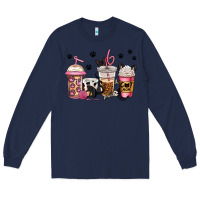 Navy cat mom coffee Long Sleeve Tee - Jasminsmagicworld