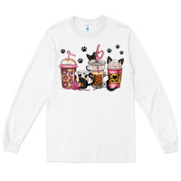 White cat mom coffee Long Sleeve Tee - Jasminsmagicworld