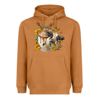Meerkat Black And White Cow Coffee Heavyweight Hoodie - FaDigitalArtStudio
