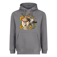 Storm Black And White Cow Coffee Heavyweight Hoodie - FaDigitalArtStudio