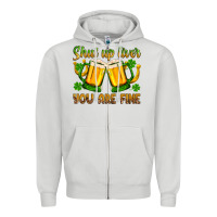 Dove Grey St. Patrick’s Day shut up liver you are fine Zipper Hoodie - OliviaCreatesArt